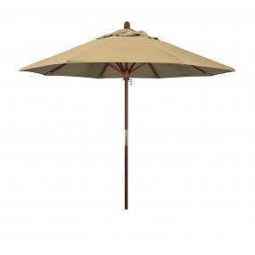 9' Aluminum Market Umbrella Push Tilt - Champagne - Olefin