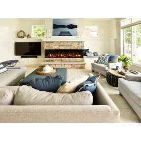 Remii 72" 3 Sided Electric Fireplace - Lifestyle 2