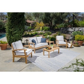 Tortuga Outdoor 5pc Teak Loveseat And Coffee Table Set