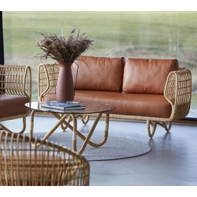 Cane-Line Nest 2-Seater Sofa INDOOR, Natural, Rattan Cognac