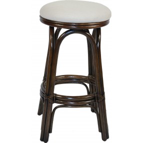 Hospitality Rattan Home Carmen Indoor Swivel Rattan & Wicker Stool in Antique Finish