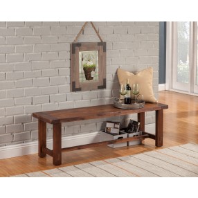  Alpine Furniture Pierre Bench in Antique Cappuccino - Lifestyle 2