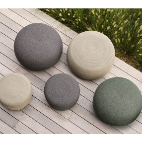 Cane-Line Circle Footstool Large, Round, Soft Rope