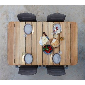 Cane-LIne Core Dining Table, 63x36 Inches, top view
