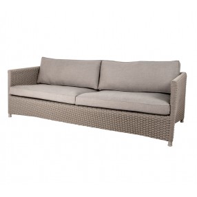 Cane-Line Diamond 3-Seater Sofa Incl. Taupe Natté Cushion Set