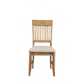 Alpine Furniture Aspen Side Chair, Antique Natural - Set of Two - Front Angle