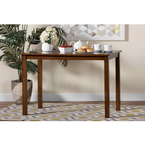 Baxton Studio Eveline Modern Walnut Brown Finished Wood 43-Inch Dining Table - Lifestyle