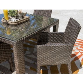 Hospitality Rattan Patio Fiji Stackable Armchair Dining View