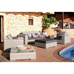 Hospitality Rattan Patio Rubix 5-Piece Seating Set with Cushions