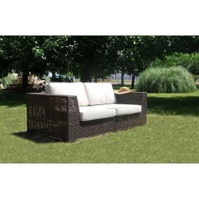 Hospitality Rattan Patio Soho 2-Piece Modular Loveseat