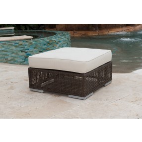 Hospitality Rattan Patio Soho Ottoman with Cushion