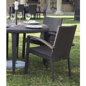 Hospitality Rattan Patio Soho Stackable Armchair Without Cushion