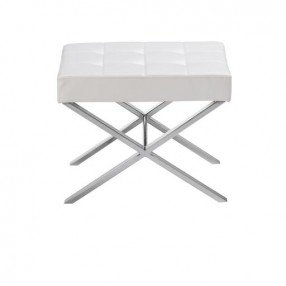 Sunpan Mercer Stool - White - Front Angle