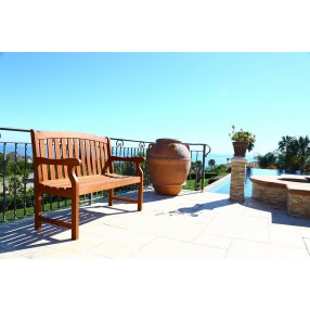 Modern Patio Outdoor 2-Seater Marley Bench - Actual 