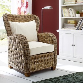 Nova Solo Wickerworks Natural Rattan Queen Chair -  Lifestyle