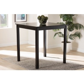 Baxton Studio Lenoir Modern Espresso Brown Finished Wood Counter Height Pub Table - Lifestyle