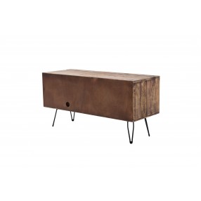 Crawford and Burke Owen Reclaimed Wood 48" Foldable TV Stand, Frontview