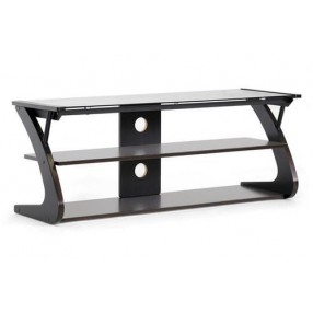 Baxton Studio Sculpten Modern TV Stand W/ Glass Shelves