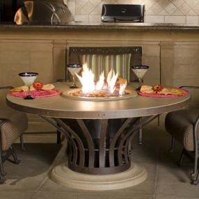 American Fyre Designs Cosmopolitan Square Dining Firetable