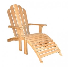 Anderson Teak Adirondack With Ottoman - Angled