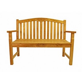Anderson Teak 50-inch Round Rose Bench - Front
