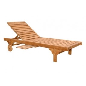 Anderson Teak Capri Sun Lounger Adjusted Back & Side Tray