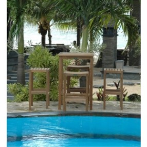 Anderson Teak Avalon 27" Square Bar Table Set