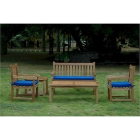 Anderson Teak Classic 2-Seater Bench with Dining Armchair and Rect. Coffee Table and Side Table