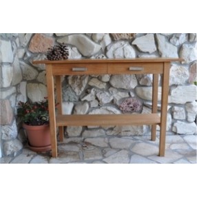 Anderson Teak Rectangular Serving Table w/ 2 Drawers and 1 Shelf