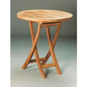 Anderson Teak Bahama 27-inch Round Bistro Folding Table