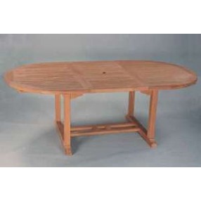 Anderson Teak Bahama 87-inch Oval Extension Table Extra Thick Wood