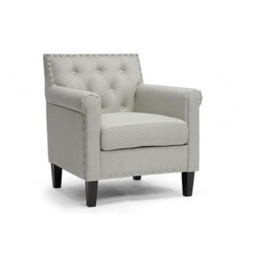 Baxton Studio Thalassa Linen Modern Arm Chair