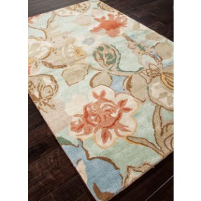 Jaipur Blue Petal Pusher Hand-Tufted Aqua Foam Rug