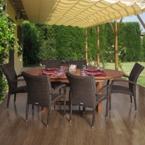 International Home Miami Amazonia Le Mans 7-pc Dining Set Deluxe