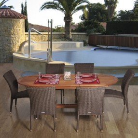 International Home Miami Amazonia Le Mans 7-pc Dining Set