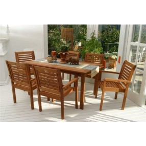 International Home Miami Amazonia Milano Rectangular 7 Piece Set