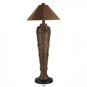 Patio Concepts Canyon 60" Outdoor Floor Lamp with Nutmeg Sunbrella Shade