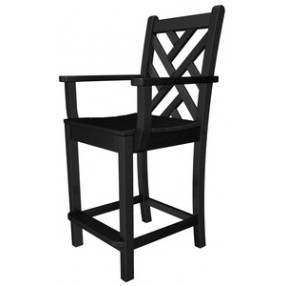 Poly-Wood Chippendale Counter Arm Chair