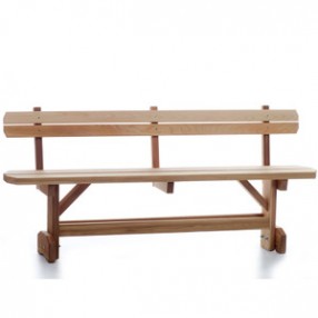 All Things Cedar 6' Market Bench w/ Back Rest
