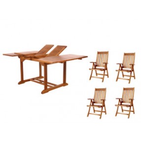 All Things Cedar 5 Piece Butterfly Folding Arm Set