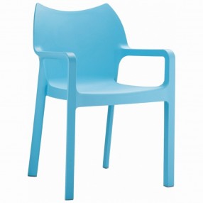 Compamia Diva Resin Outdoor Dining Arm Chair Light Blue - Set of 2