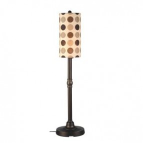 Patio Concepts Coronado 58"/70" Floor Lamp with 2"/3" Bronze Body and Mojito Coffee Bean Sunbrella Shade Fabric