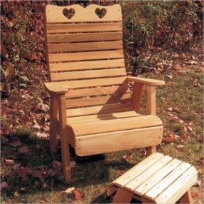 Creekvine Designs Cedar Country Hearts Patio Chair