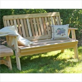 Creekvine Designs 2-Inch Cedar Countryside Garden Bench