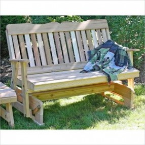 Creekvine Designs 2-Inch Cedar Countryside Rocking Glider