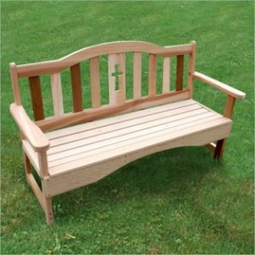Creekvine Designs 6-Ft Cedar Holy Cross Garden Bench