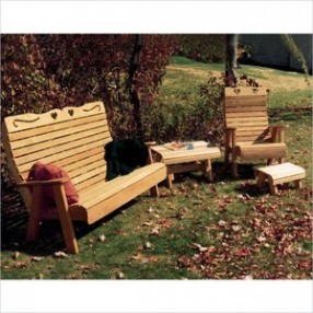 Creekvine Designs Cedar Country Hearts Patio Group