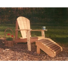 Creekvine Designs Cedar Adirondack Chair and Footrest Set