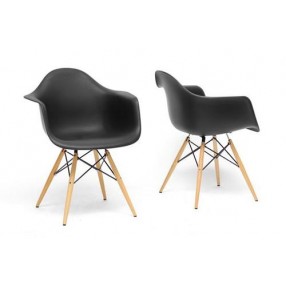 Baxton Studio Pascal Plastic Mid-Century Shell Chair