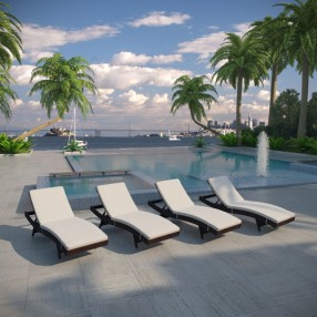 Modway Peer Chaise Set of 4